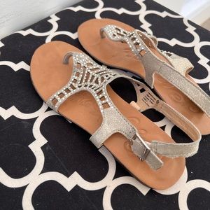 Naughty monkey rhinestone strappy sandals